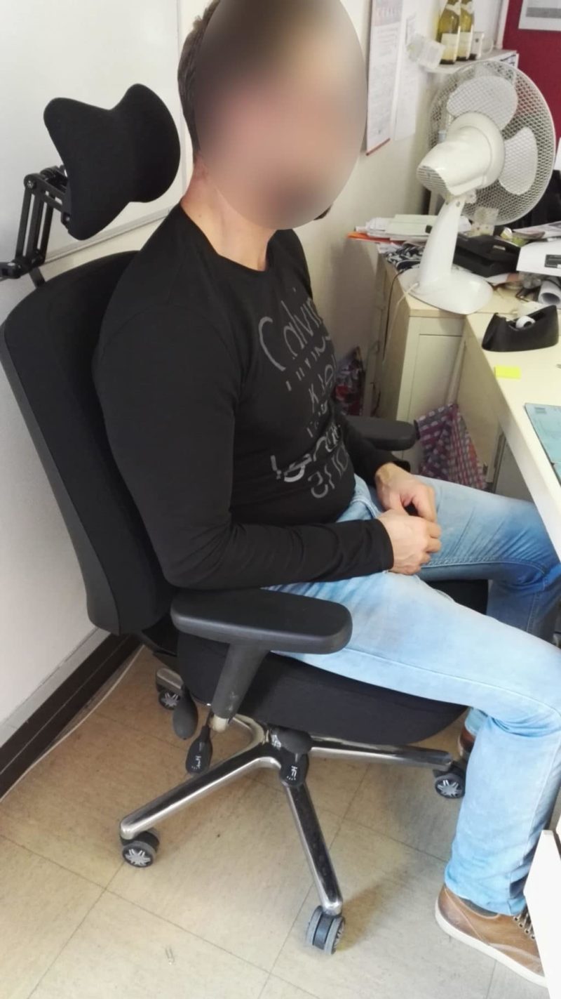 Wilfrid B sur son fauteuil PERINEOS 5 de KHOL