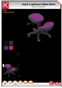 BRON-pdf-212x300 Fiche technique assis à genoux BRON avec assise inclinable de KHOL