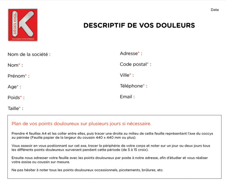 plan des douleurs pp